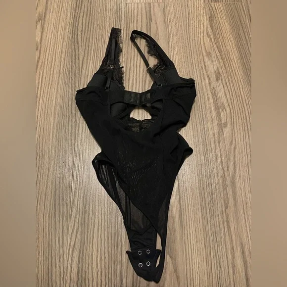 Dynamite Mesh and Lace Thong Bodysuit - Picture 8 of 8